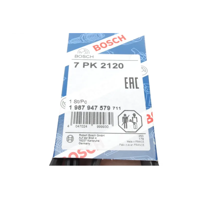 Ремінь генератора BOSCH 1 987 947 579 для Land Rover Range Rover, Toyota Land Cruiser 120 7PK2120 2120 мм