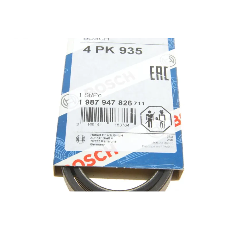 Ремінь генератора BOSCH 1 987 947 826 для Mitsubishi Galant, Toyota Hilux, Hyundai Elantra 4PK935