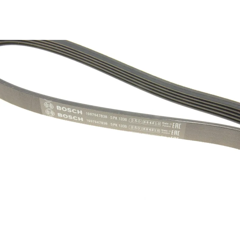 Ремінь генератора BOSCH 1 987 947 838 для Mitsubishi Galant 2.0/2.4 GDI 1996-2004, 5PK1330 мм
