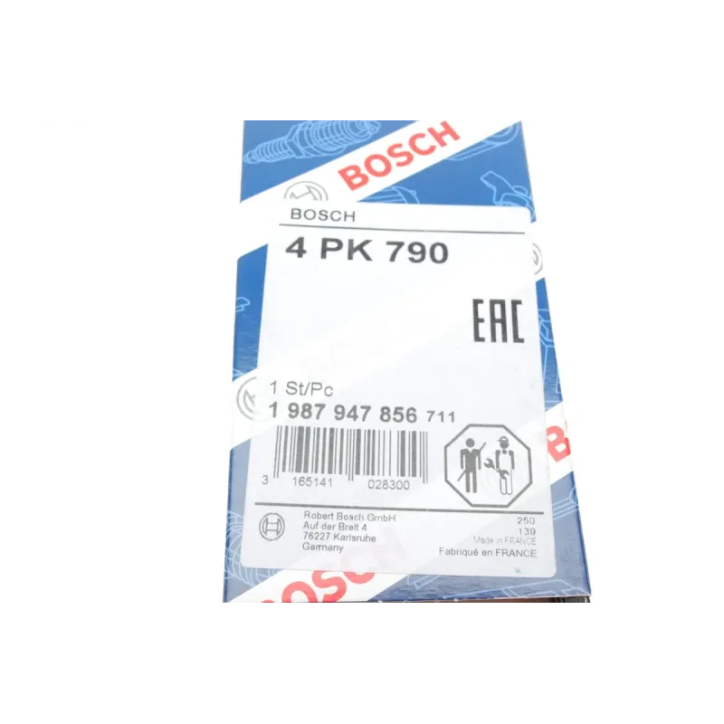 Ремінь генератора BOSCH 1 987 947 856 для Smart Fortwo 450 2002-2007, Honda Civic 1994-2001 (4PK790)