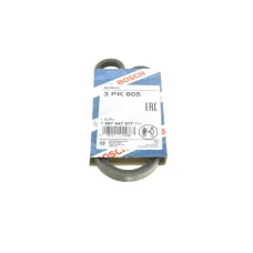 Ремінь генератора BOSCH 1 987 947 877 для Honda Accord III 1986-1987, Prelude III 1986-1987 (3PK800, 805 мм)