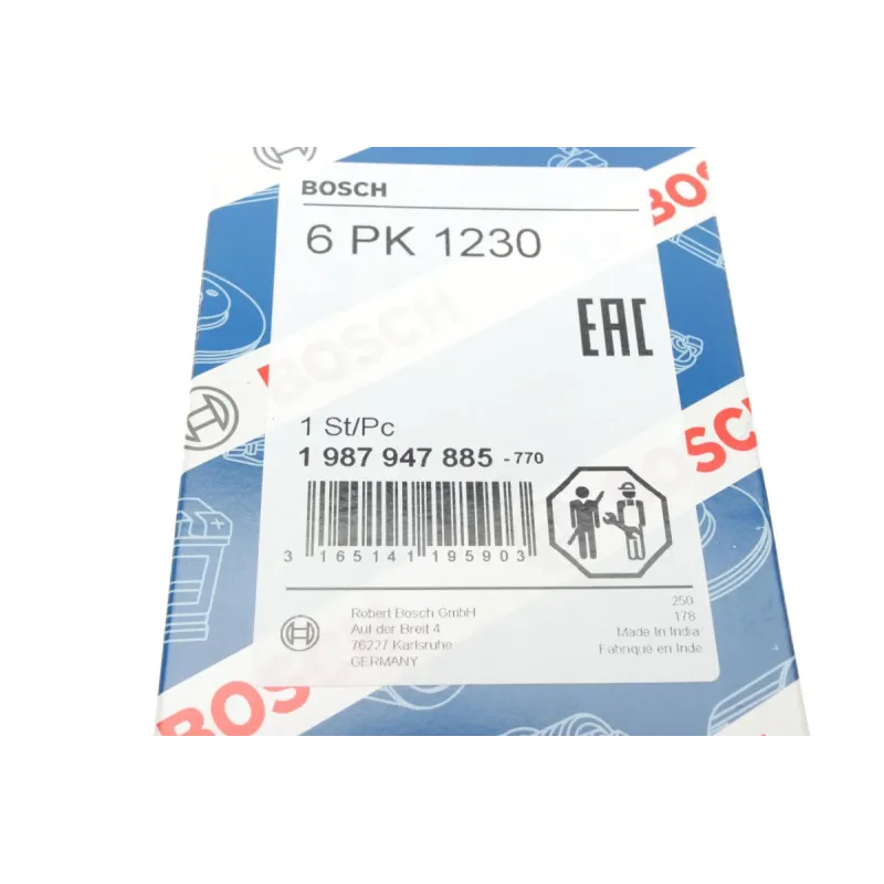 Ремінь генератора BOSCH 1 987 947 885 для Citroen Jumpy/Peugeot 3008/5008 2.0 BlueHDi 6PK1230