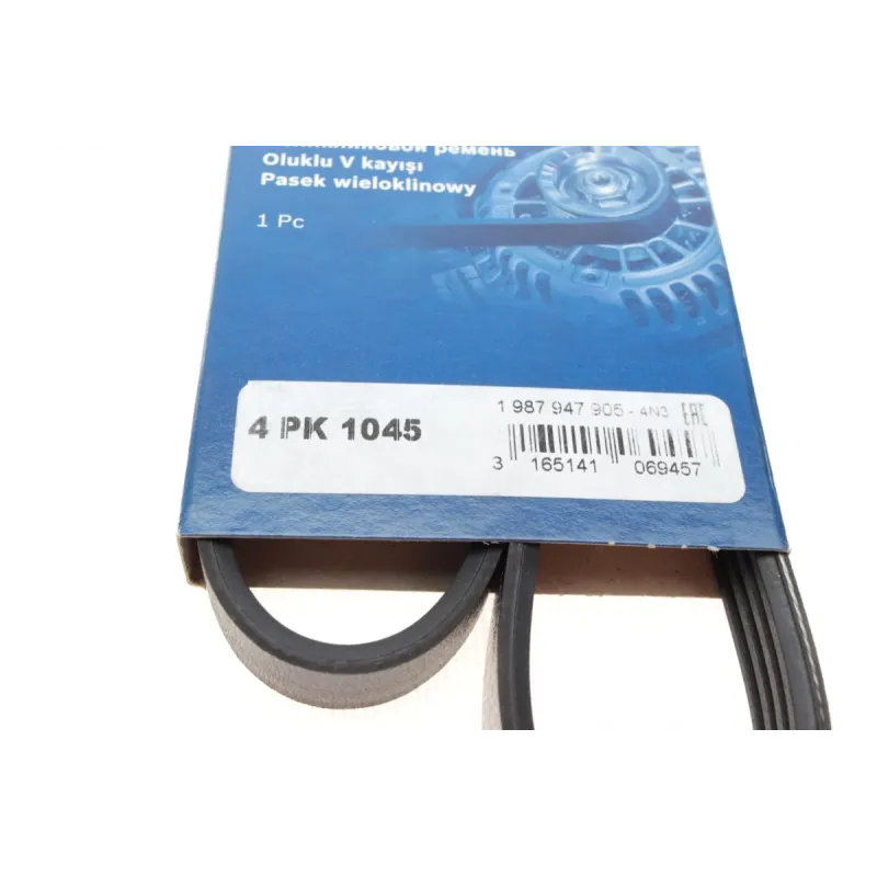 Ремінь генератора BOSCH 1 987 947 905 для Fiat Tipo/Tempra 2.0 1990-2005, 4PK1045