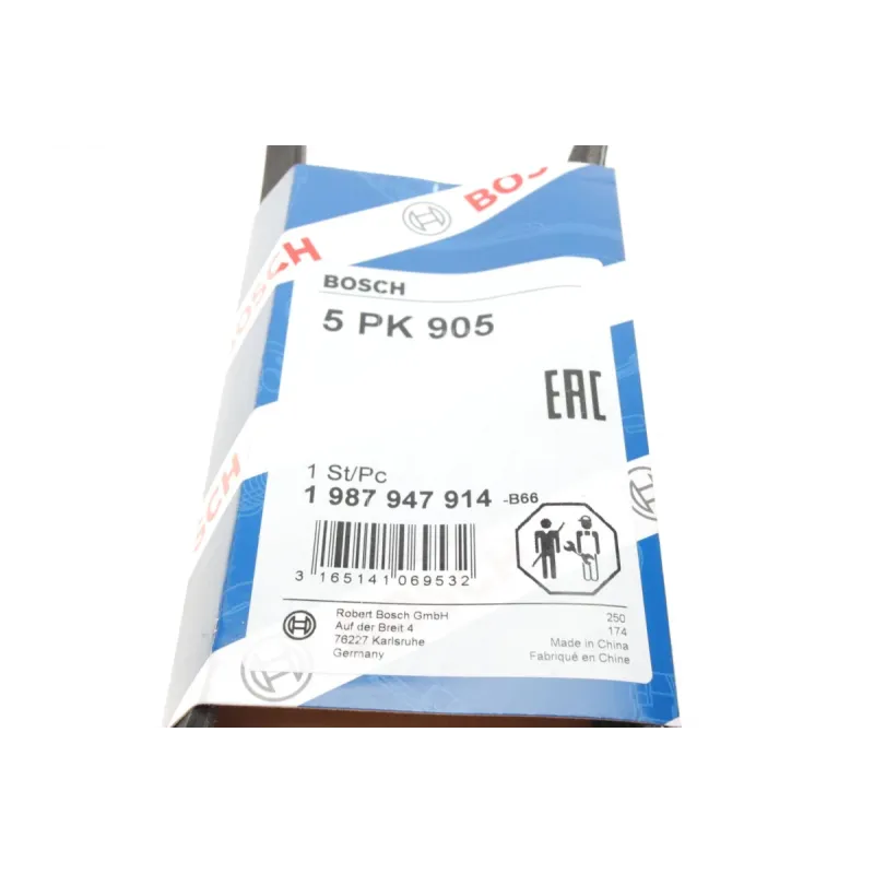 Ремінь генератора BOSCH 1 987 947 914 для BMW 3 (E36) 1995-1998, 5 (E39) 1995-2003, 5PK905