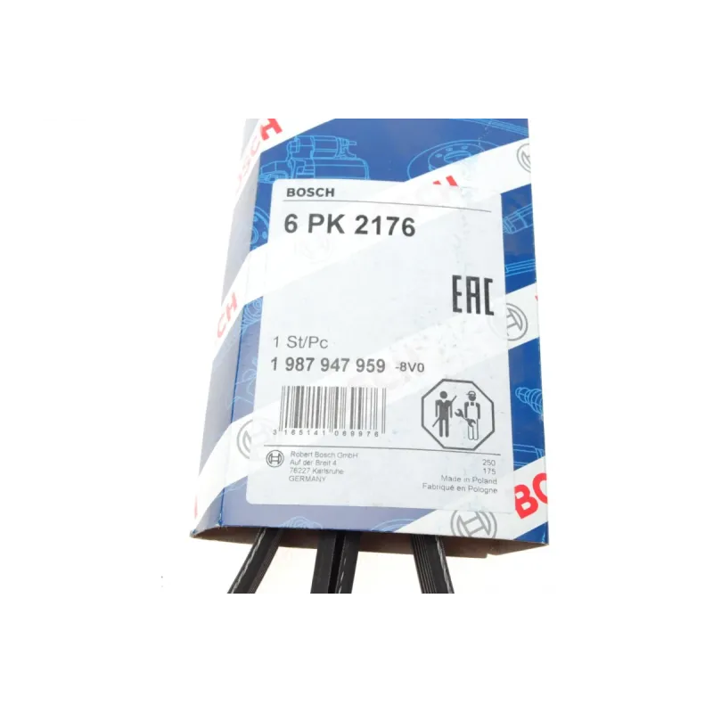 Ремінь генератора MB Vito OM611 (+AC) (6PK2176)
