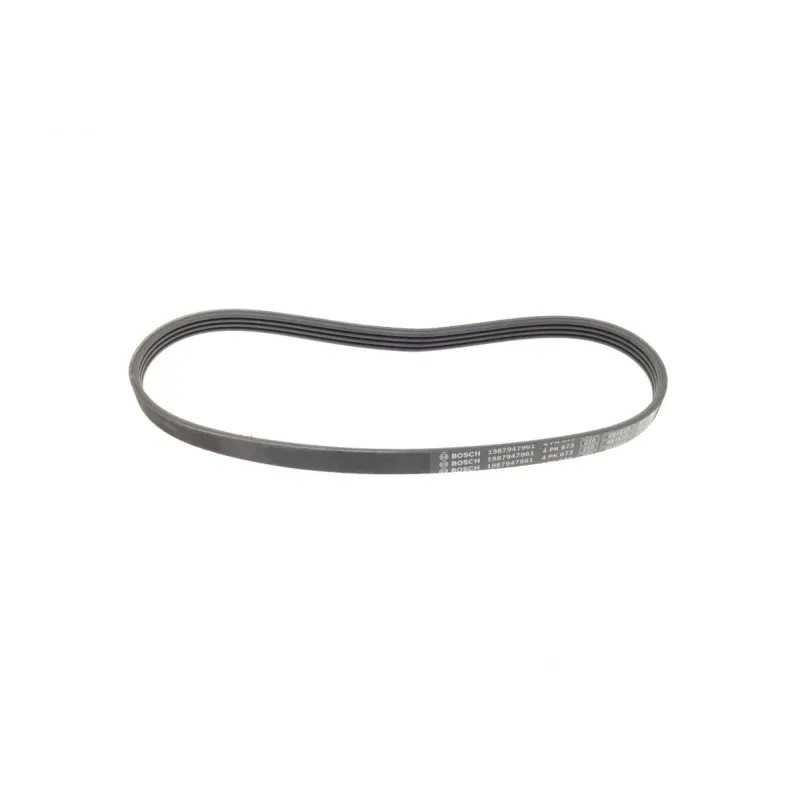 Ремінь генератора BOSCH 1 987 947 961 для Hyundai i10/i20/i30 1.1/1.6CRDi 08-13, Fiat Doblo/Punto/Stilo 1.2/1.4 01- (4PK673)