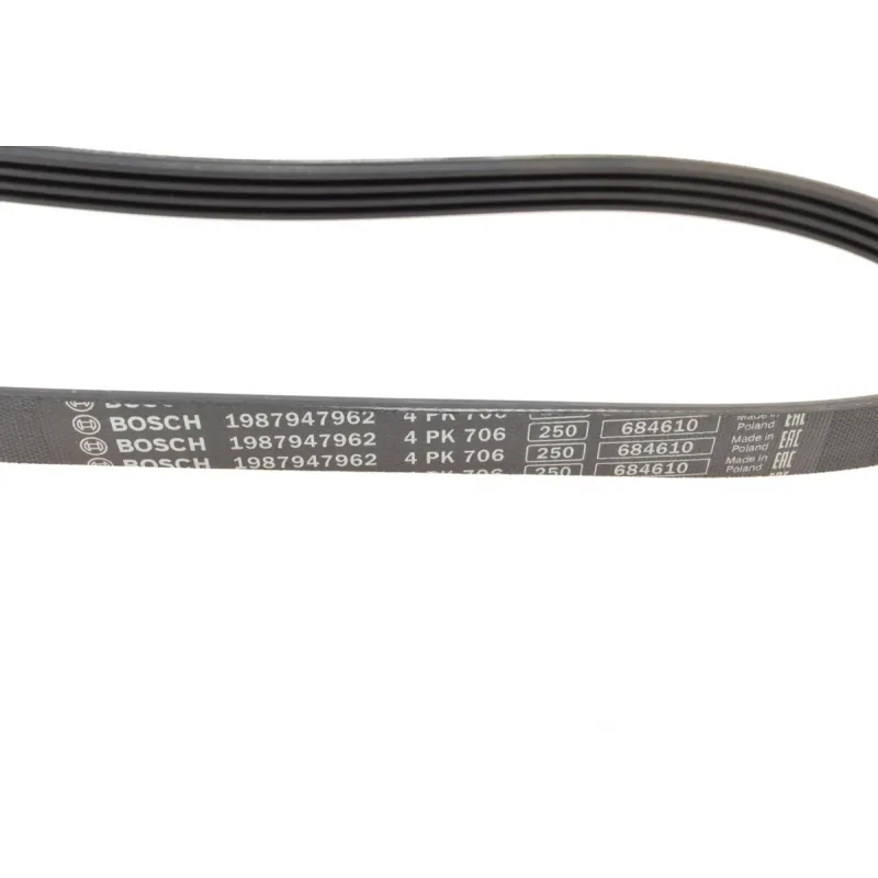 Ремінь генератора BOSCH 1 987 947 962 для Fiat Punto (176) 1993-1999, 4PK706 мм