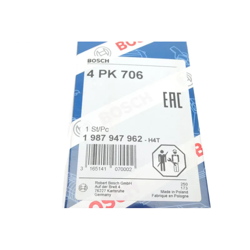 Ремінь генератора BOSCH 1 987 947 962 для Fiat Punto (176) 1993-1999, 4PK706 мм