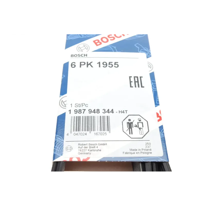 Ремінь генератора BOSCH 1 987 948 344 для Ford Transit 2.3 16V 2000-2006 (RWD) 6PK1955