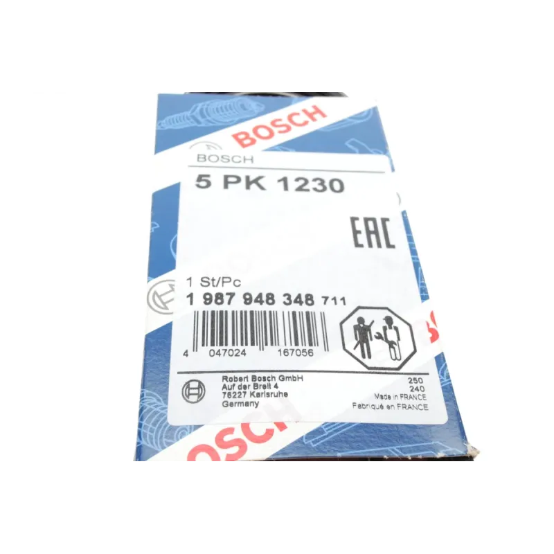 Ремінь генератора BOSCH 1 987 948 348 для Opel Combo Tour 2004-, Astra G 1998-2005, Corsa C 2000-2009 (5PK1230)