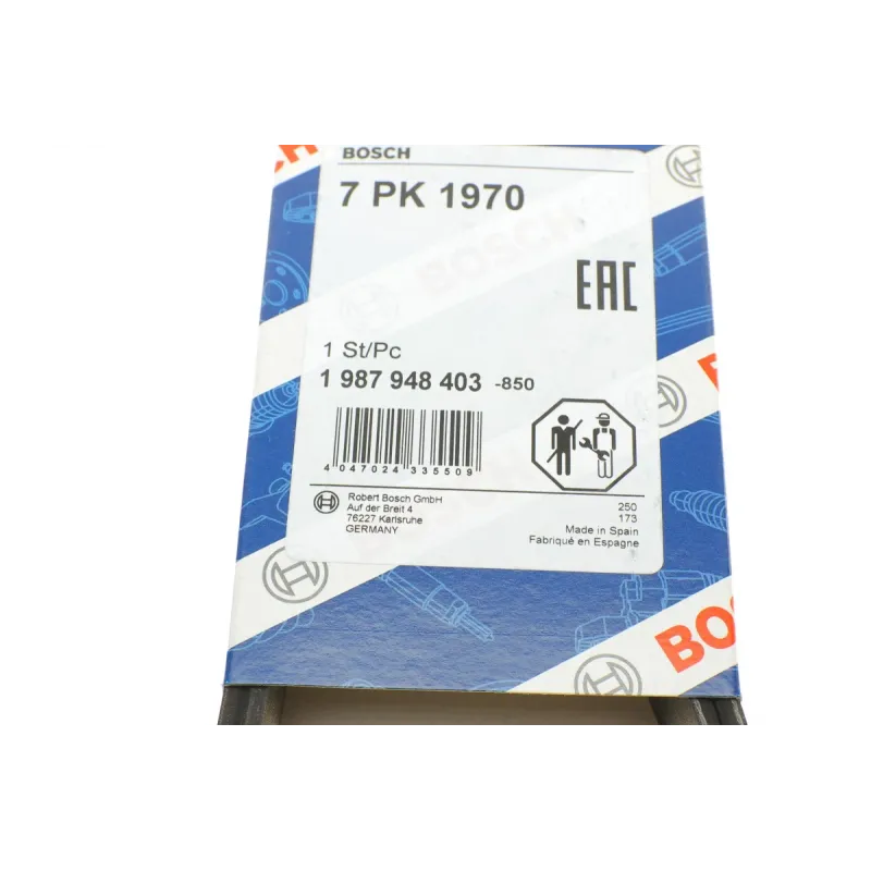 Ремінь генератора BOSCH 1 987 948 403 для Mercedes-Benz Sprinter 3.0CDI 2006-, Opel Vivaro 2.0CDTi 2006- (7PK1970)