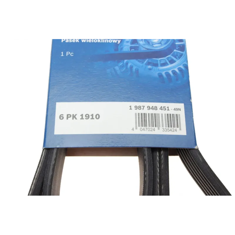 Ремінь генератора Jeep Wrangler 4.0 98-07/Toyota Avensis 1.6/1.8 00-03/Subaru Forester 13- (6PK1910)