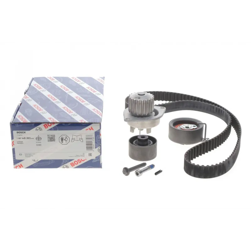 Комплект ГРМ з помпою BOSCH 1 987 948 712 для Citroen Berlingo/Peugeot 206 1.6 16V 2000-, 134 зубці, 25.4x1376 мм