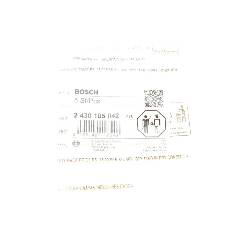 Ущільнююче кільце форсунки BOSCH 2 430 105 042 для New Holland TN-A 60/TN85DA 2004-2008
