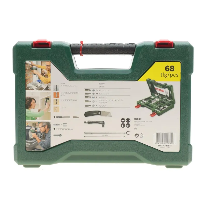 Набір свердел та біт Bosch V-Line Ø2-20 мм 68 од. 2 607 017 191
