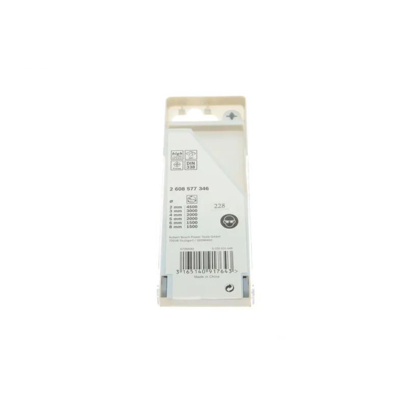 Набір свердл BOSCH HSS PointTeQ Ø2-8 мм 5 од. 2 608 577 346