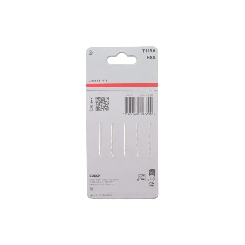 Полотно для електролобзика BOSCH T118A Basic for Metal (5 шт.) 2 608 631 013