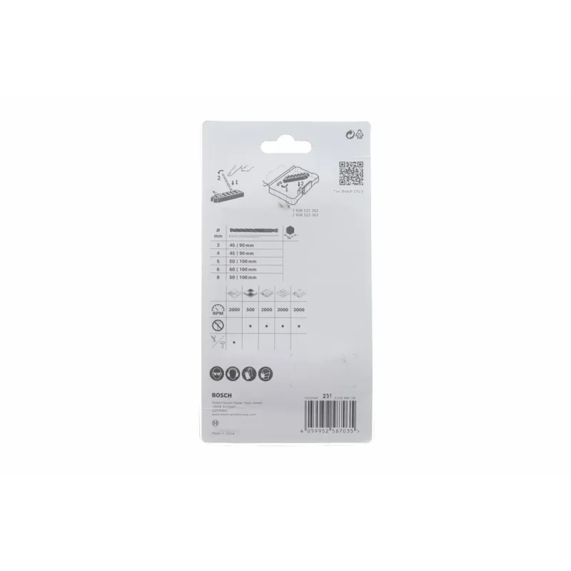 Набір свердел BOSCH Hex-9 MultiConstruction Ø3-8 мм 8 од. 2 608 901 455