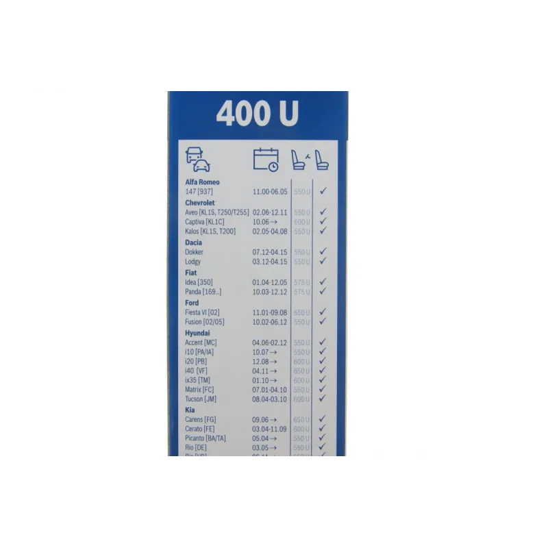 Щітка склоочисника BOSCH 3 397 004 579 каркасна 400мм для Audi 100/80, Dacia Dokker/Lodgy