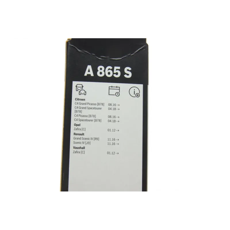 Щітки склоочисника BOSCH 3 397 007 865 безкаркасні (800/700мм) для Renault Scenic IV, Citroen C4 Picasso II