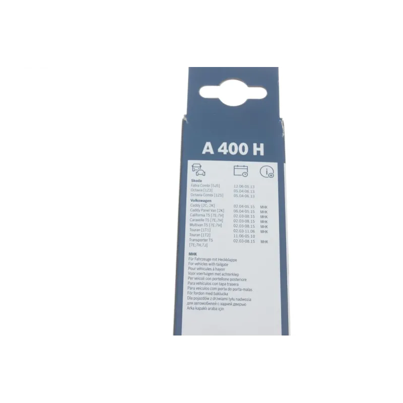 Щітка склоочисника задня BOSCH 3 397 008 009 (400 мм) для VW Transporter T5, Caddy III, Skoda Fabia Combi