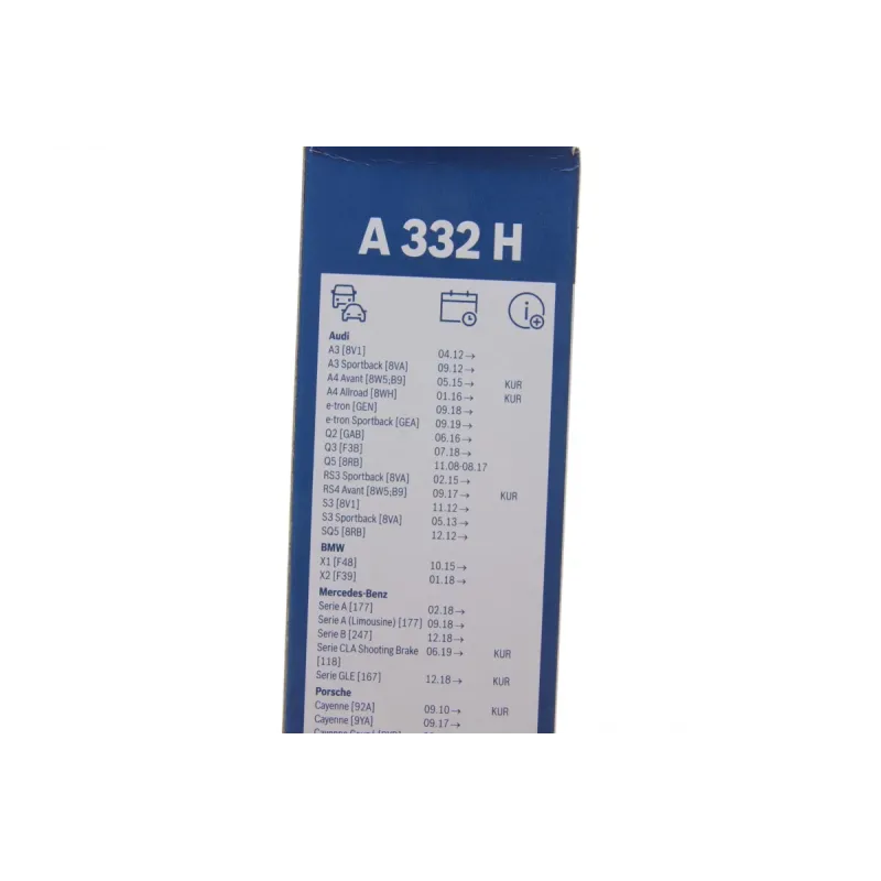 Щітка склоочисника безкаркасна BOSCH 3 397 008 635 (330мм) для Audi A3, BMW X1 (F48) 2015-