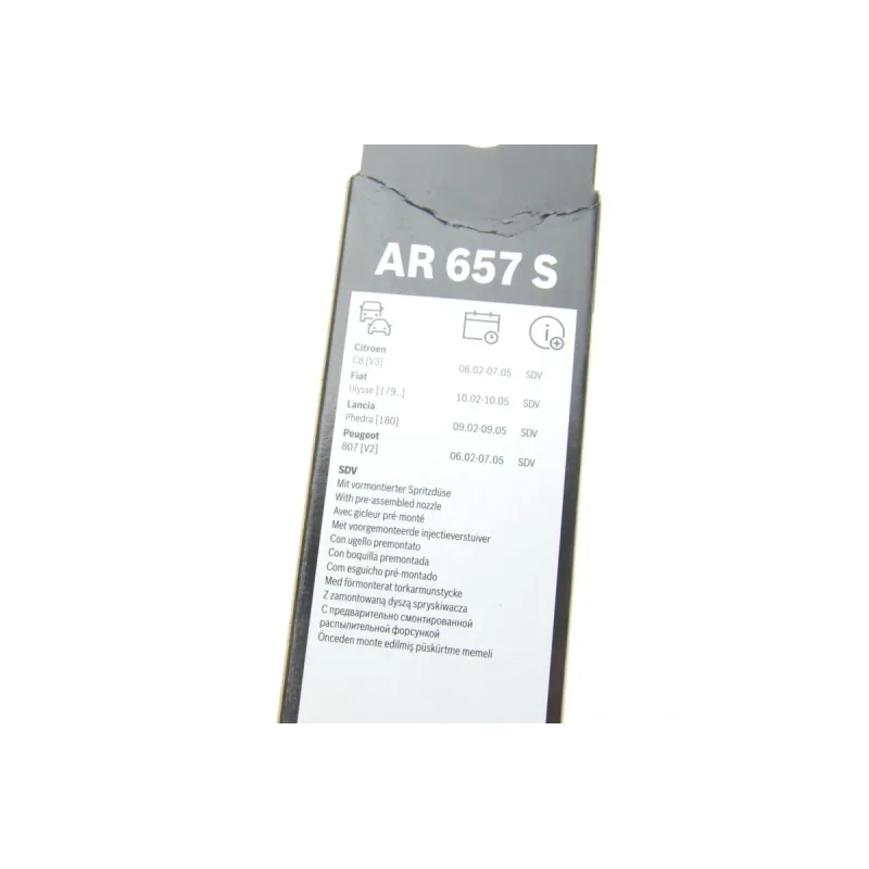Безкаркасні щітки склоочисника BOSCH 3 397 009 777 (650/650мм) для Citroen C8, Peugeot 807 з форсункою