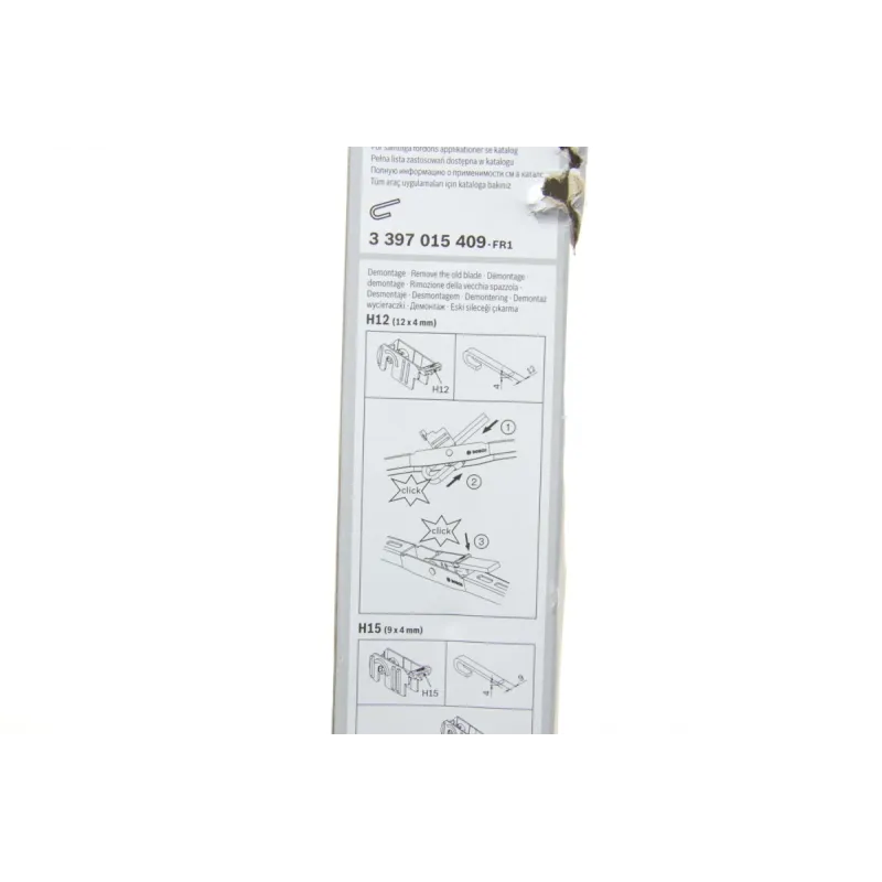 Щітка склоочисника BOSCH 3 397 015 409 для Iveco EuroCargo, Man, Mercedes-Benz, Scania, Volvo (650 мм)