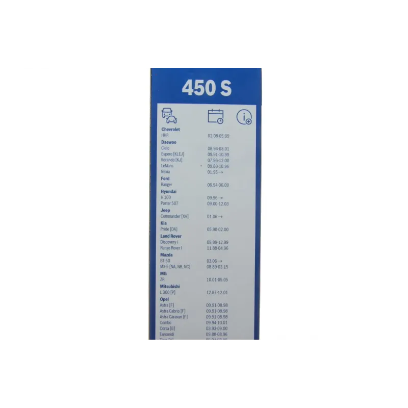 Щітки склоочисника BOSCH 3 397 118 506 для BMW 5 (E12/E28) 1972-1987, 450/450 мм