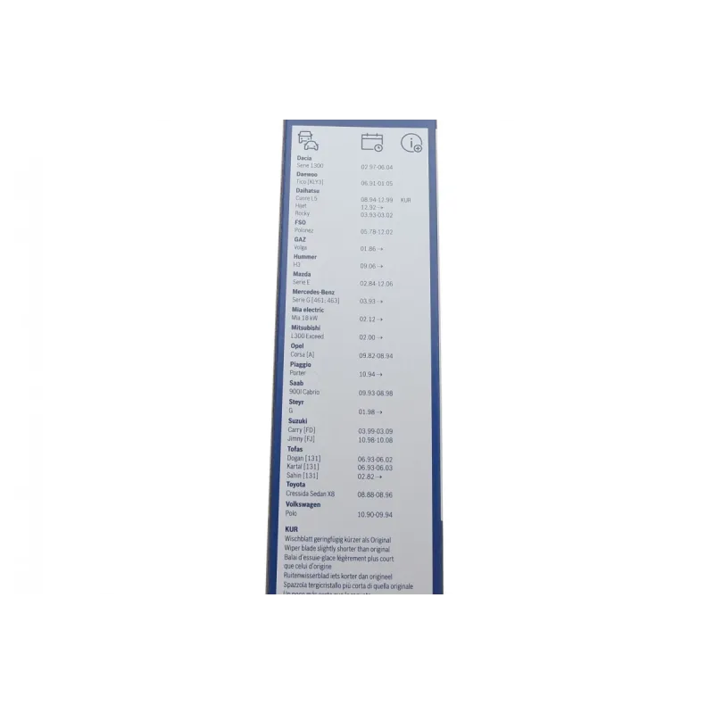 Щітки склоочисника BOSCH 3 397 118 610 (400/400мм) передні для Ford Fiesta, Opel Corsa 65+