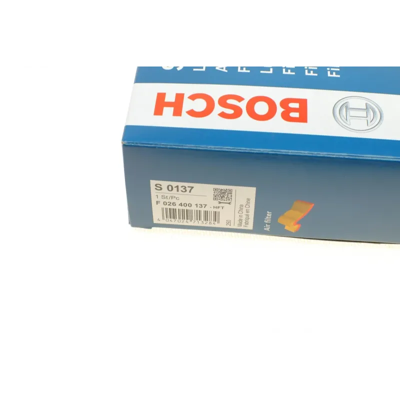 Фільтр повітряний BOSCH F 026 400 137 для Hyundai i20, ix20 1.1-1.6 CRDi 2008-, 249x130x55 мм