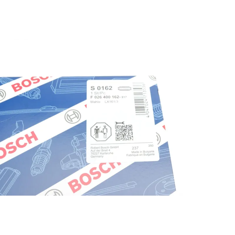 Фільтр повітряний BOSCH F 026 400 162 для Lexus GS/SC 2000-2011, 280x232x51 мм