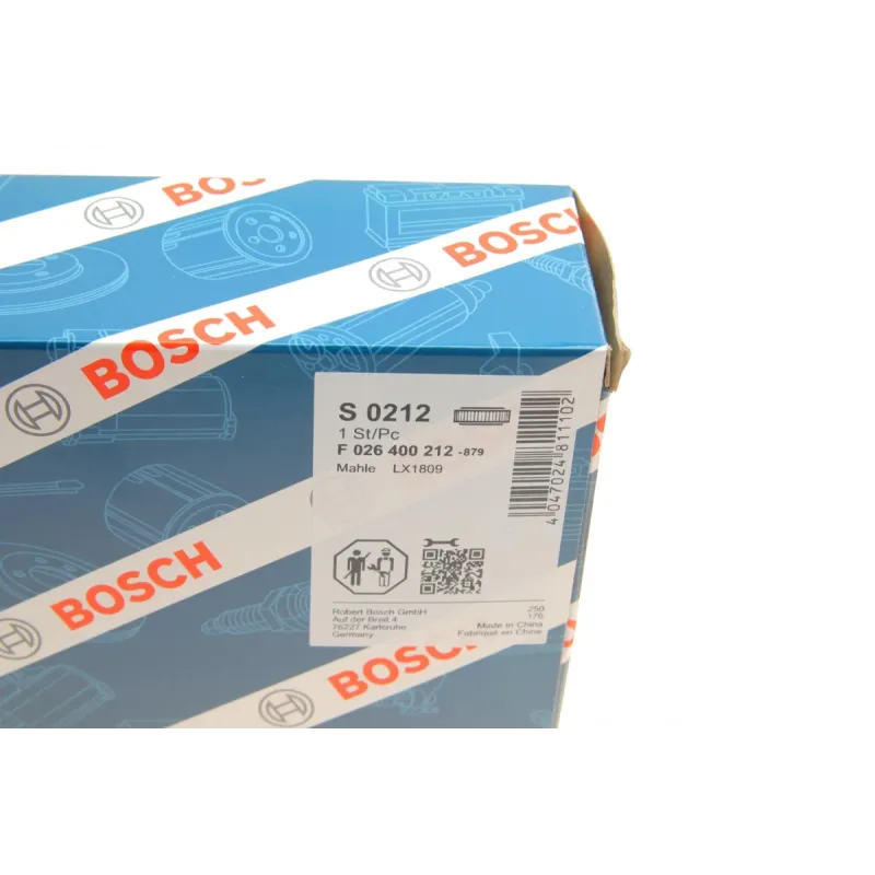 Фільтр повітряний BOSCH F 026 400 212 для Hyundai Sonata V 2.0/2.4 (2005-2010) 235x192x58 мм