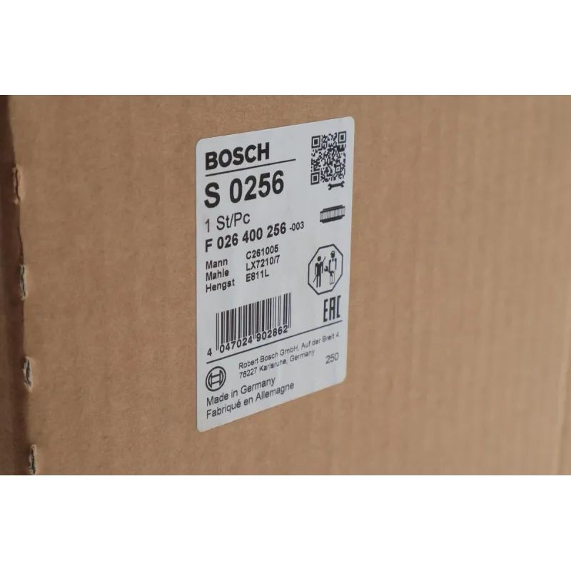 Фільтр повітряний BOSCH F 026 400 256 для MAN TGL 2005-, 458x255 мм
