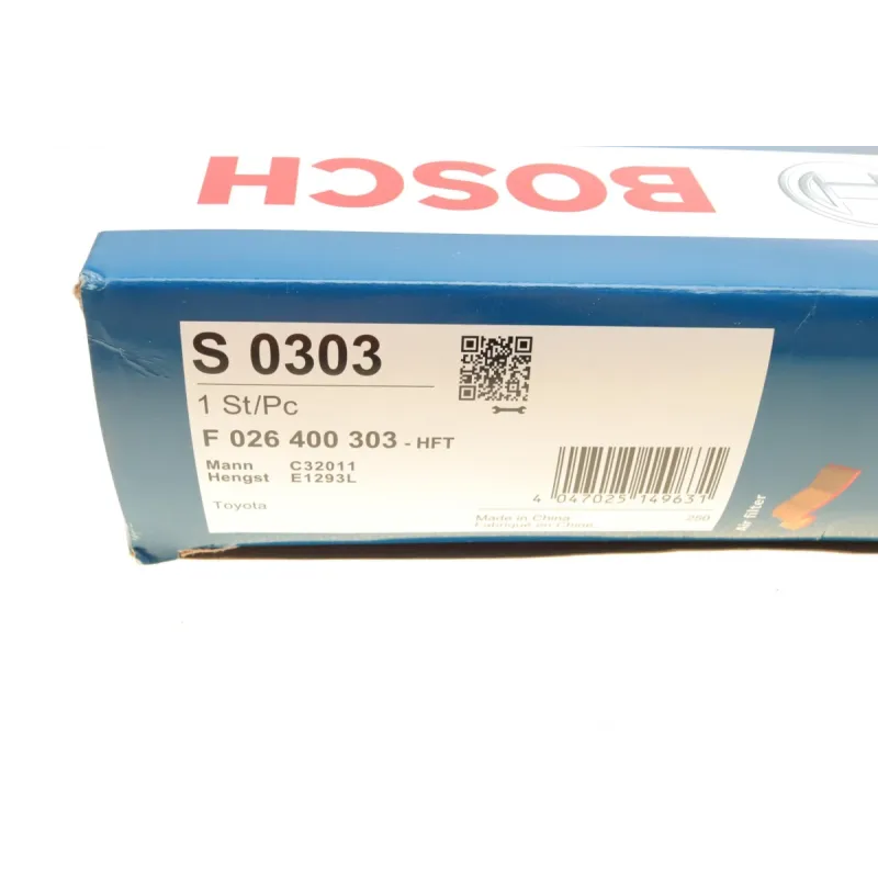 Фільтр повітряний BOSCH F 026 400 303 для Toyota Land Cruiser 150, Lexus GX, Toyota FJ Cruiser