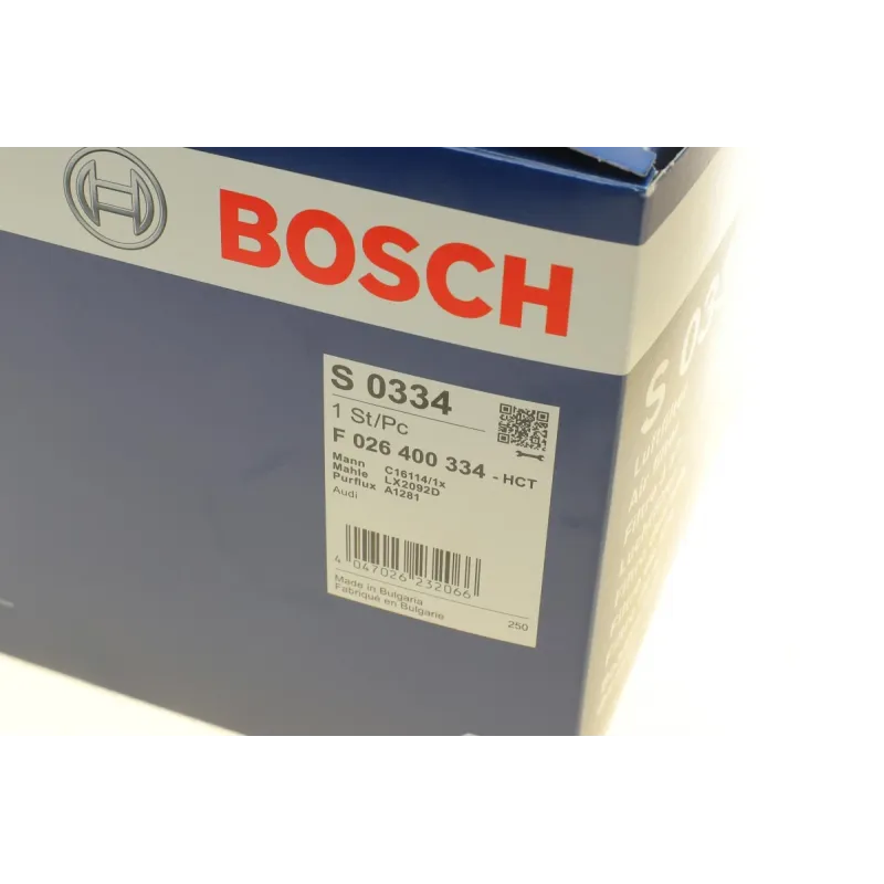 Фільтр повітряний BOSCH F 026 400 334 для Audi A4/A5 2.7-3.0TDI 2007-2017, 167x160 мм