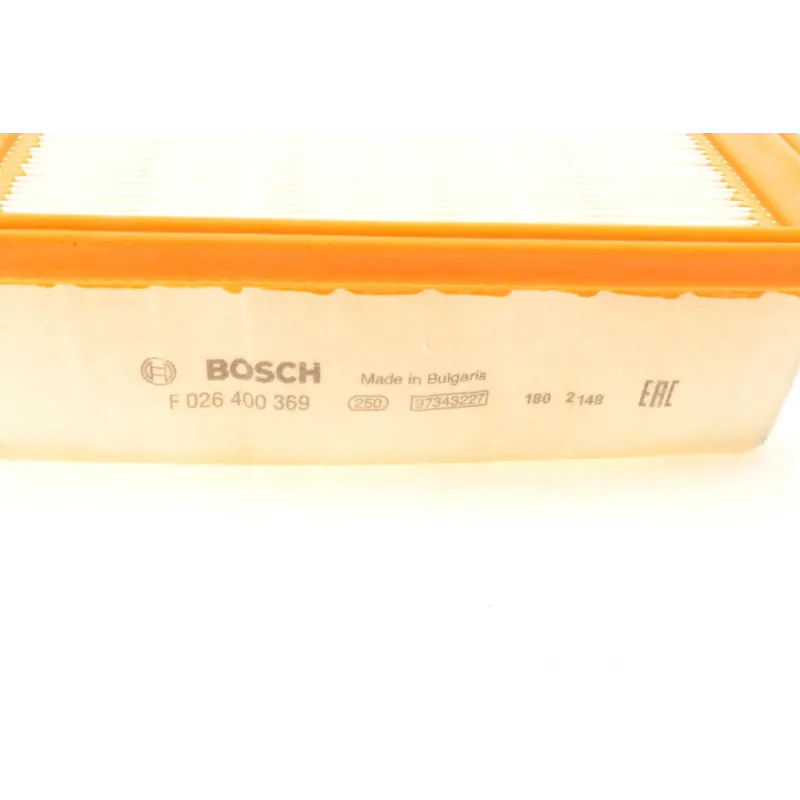 Фільтр повітряний BOSCH F 026 400 369 для Fiat 500X, Jeep Compass, Renegade 1.3D-2.0D 2014-, 204x184x65.5 мм