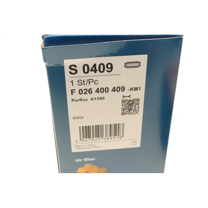 Фільтр повітряний BOSCH F 026 400 409 для BMW 3 (F30) 5 (F10) 3.0-3.5d