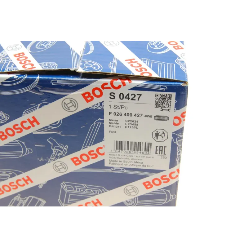 Фільтр повітряний BOSCH F 026 400 427 для Ford Ranger TKE 2.2 TDCi/2.5 16V 2011- 222 мм