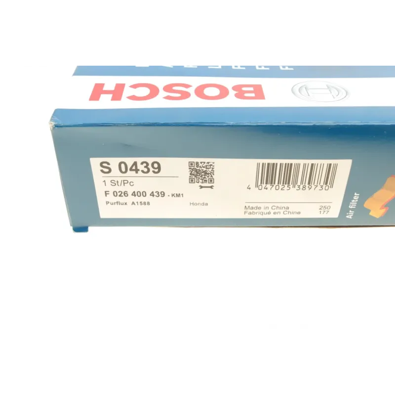 Фільтр повітряний BOSCH F 026 400 439 для Honda CR-V IV 2.0 2012- 239.5x157.5x47 мм