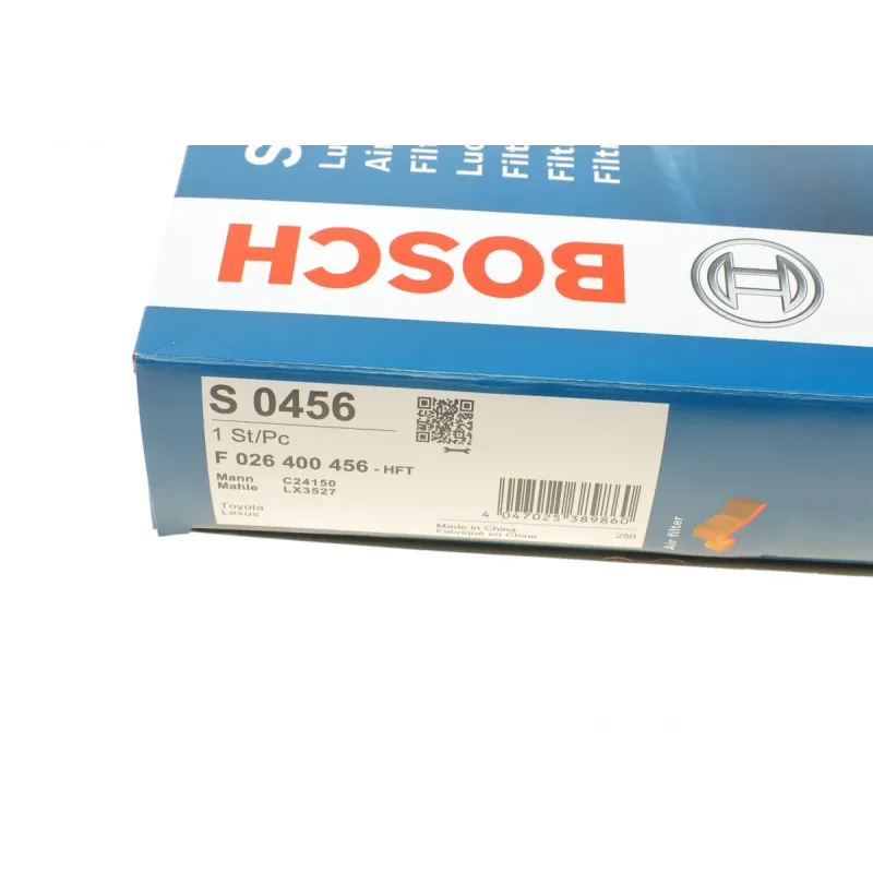 Фільтр повітряний BOSCH F 026 400 456 для Toyota RAV 4 2.2D 2012-, Lexus GS 2.5 2012-