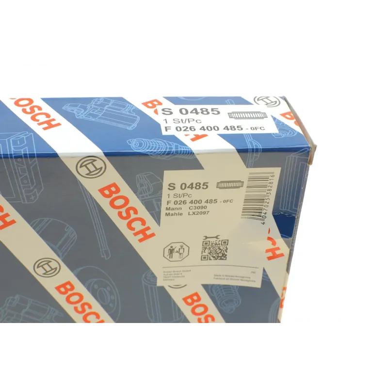Фільтр повітряний BOSCH F 026 400 485 для BMW X5 E70 4.8i 2007-2013, 229.5x295.4x38.3 мм