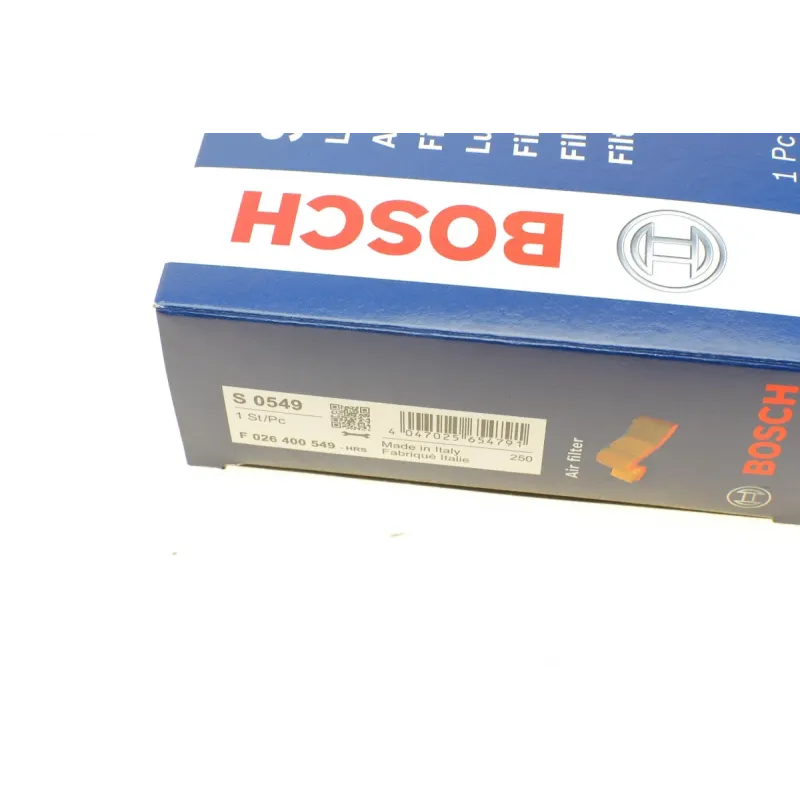 Фільтр повітряний BOSCH F 026 400 549 для Mini Cooper R56/R57/R58/R59, Clubman R55 1.6 2006-2015, 365.5x130.5x50 мм
