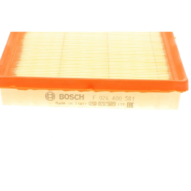 Фільтр повітряний BOSCH F 026 400 581 для VW Golf VII, Passat, Skoda Rapid, 206x192x36 мм