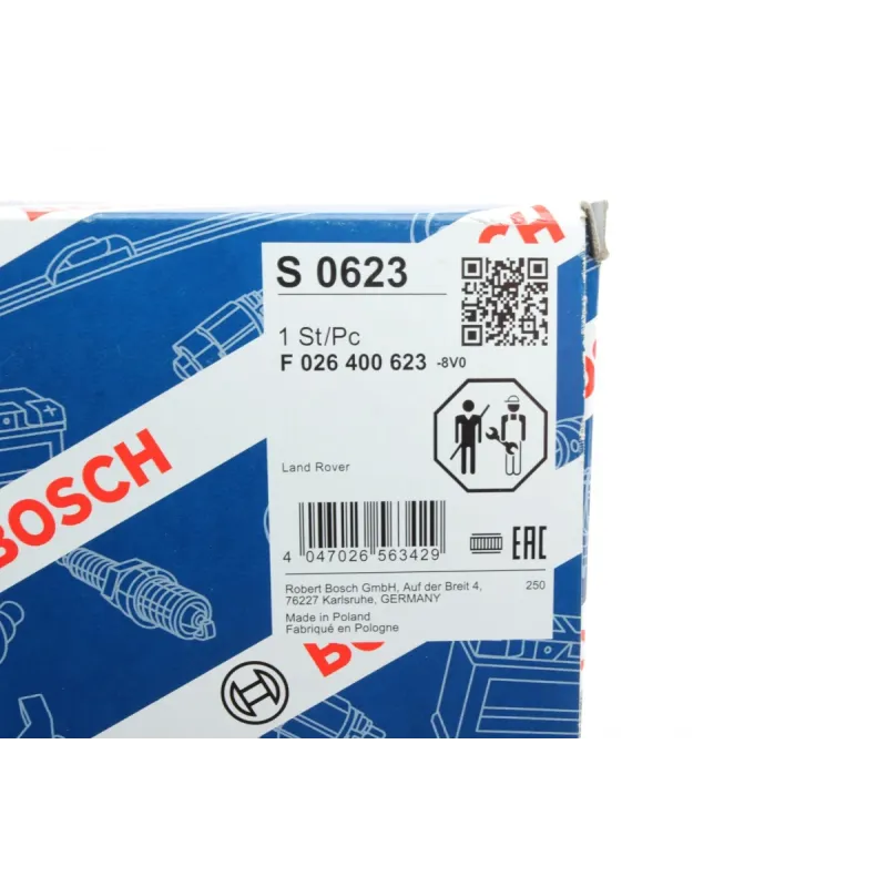 Фільтр повітряний BOSCH F 026 400 623 для Land Rover Range Rover II (LP) 1994-2002 254x229x57.5 мм