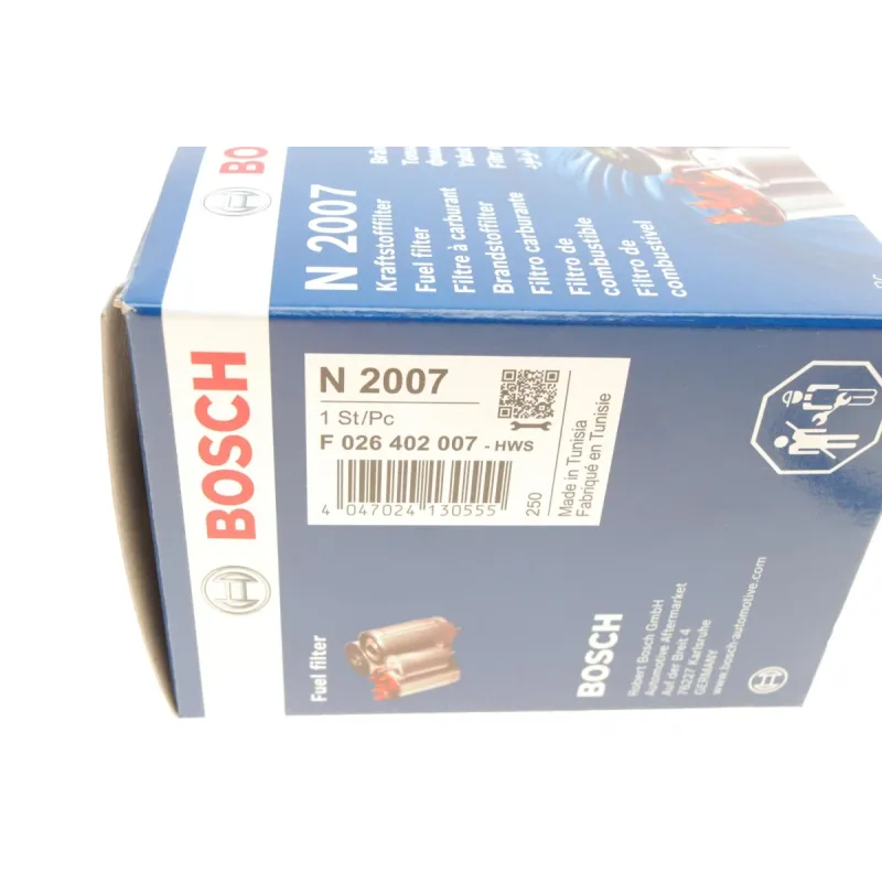 Фільтр паливний BOSCH F 026 402 007 для Ford Focus 1.8 TDCi 2004-2015, 77.8 мм