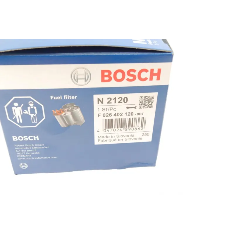 Фільтр паливний BOSCH F 026 402 120 для Fiat Scudo 2.0 D Multijet 2010-, Citroen C4 Grand Picasso 2.0 HDi 2009-, Ford Focus III 2.0 TDCi 2011-, 91.5x74 мм