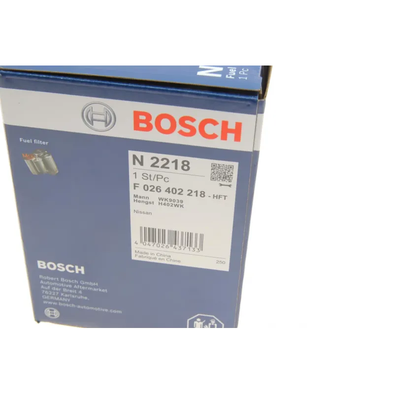 Фільтр паливний BOSCH F 026 402 218 для Nissan Qashqai/Dualis 1.6 dCi 2011- 98.2x157.5 мм