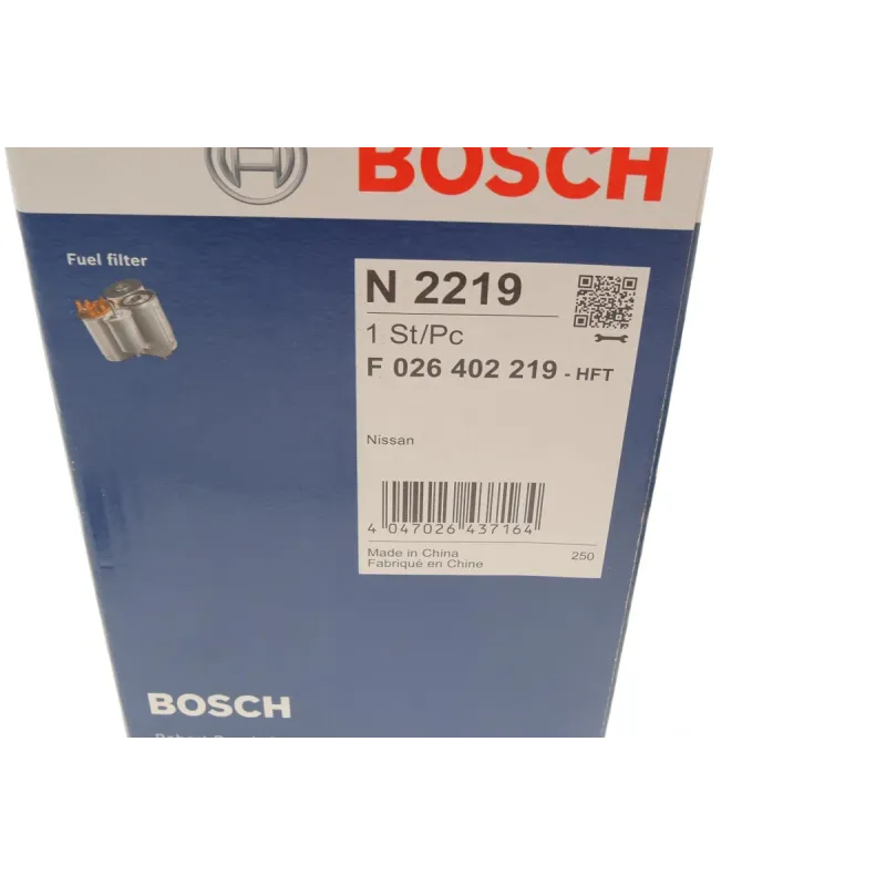 Фільтр паливний BOSCH F 026 402 219 для Nissan Navara D40, Pathfinder R51 3.0 dCi 2010-, 95x101x186.5 мм