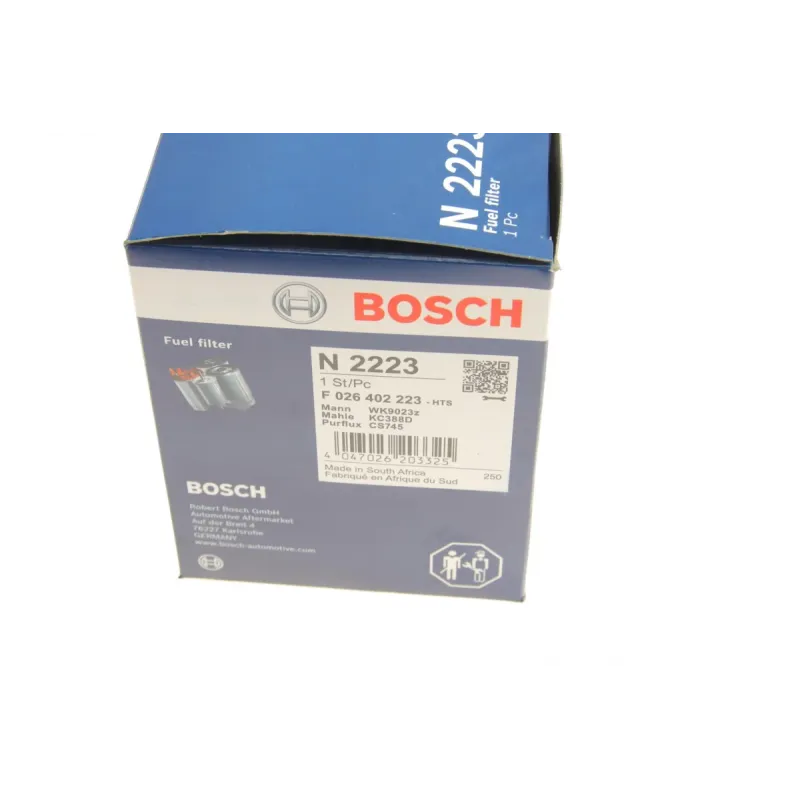 Фільтр паливний BOSCH F 026 402 223 для Mitsubishi L200 2.5 Di-D 2005-2015 (діаметр 93 мм)